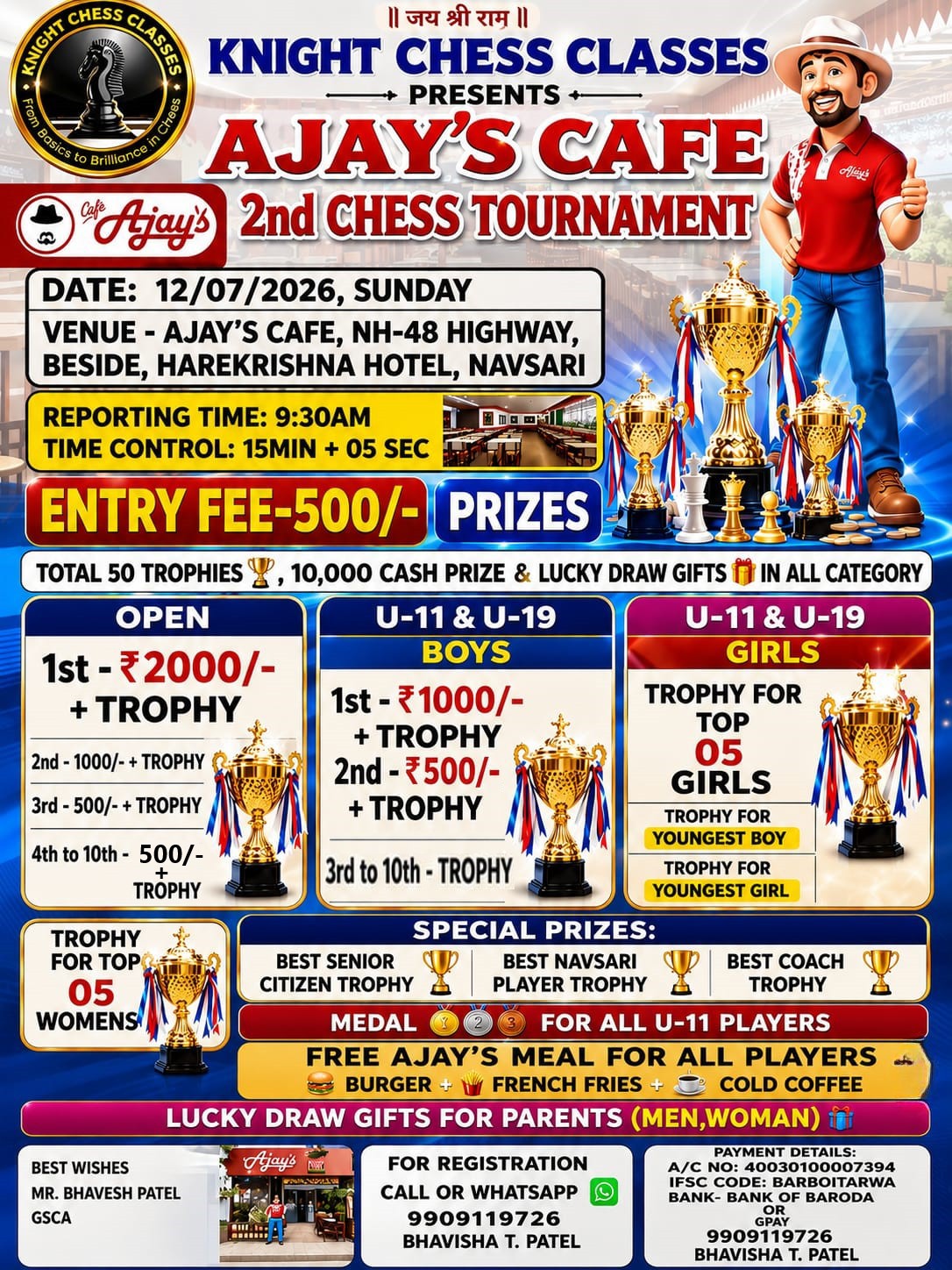 2nd Ajay's Cafe Rapid Chess Tournament brochure